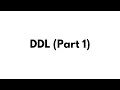 Learn SQL Queries DDL Part 1