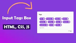 Create Tags Input Box Using HTML CSS JavaScript