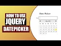jQuery datepicker jQuery tutorial