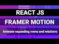 ReactJS Framer Motion Animation Tutorial 2020