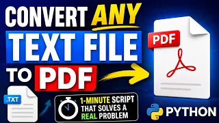 Convert ANY Text File to PDF in Python This 1-Minute Script Fixes a Real Problem FAST