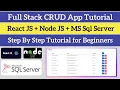 React JS CRUD Application React JS Node JS Sql Server React Hooks