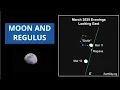 Look for the Moon and Regulus March 11 and 12