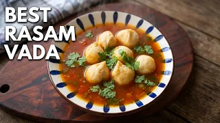 Rasam vada recipe | South Indian Tomato Rasam with Vada | Flavours Of Food