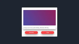 Gradient Color Generator Using HTML CSS JavaScript