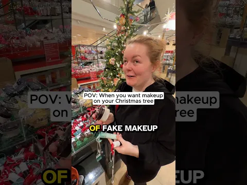 POV: when you want to put makeup on your Christmas tree…