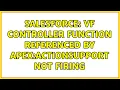 Salesforce VF controller function referenced by apex actionSupport not firing