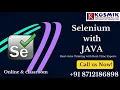 SELENIUM tutorials Selenium with Java Class - 2 Demo by Mr Riyaz