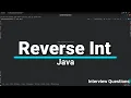Reverse Int in Java