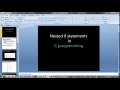NESTED IF STATEMENTS IN C PROGRAMMING