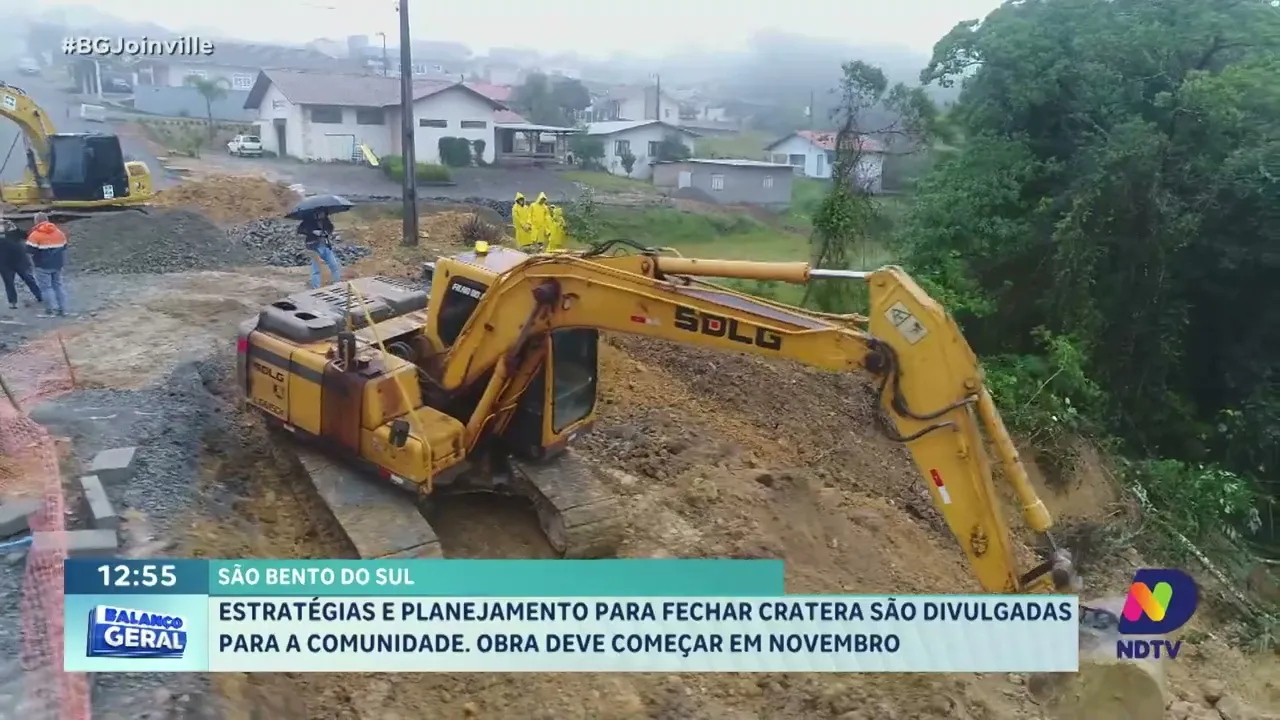 Estratégias e planejamento para fechar cratera em São Bento do Sul são divulgadas para a comunidade