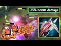Nilah killing 5490 HP Tank in 5 seconds.