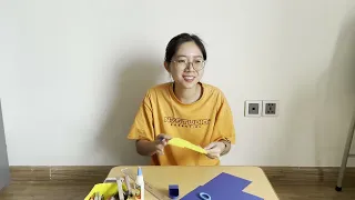 Instructions for making a paper bag with pikachu stickers