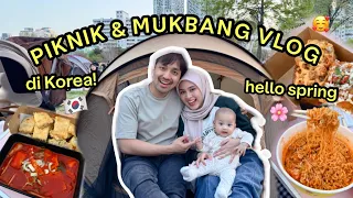 SPRING VLOG IN KOREA 🌸 PERTAMA PIKNIK & MUKBANG SAMA BAYI AKU 😍 FOTO PAKE HANBOK SEKELUARGA 💗