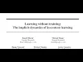 QA Learning without training The implicit dynamics of in-context learning