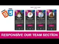 How to Create Responsive Our Team Section HTML5 CSS3 and Flexbox Tutorial