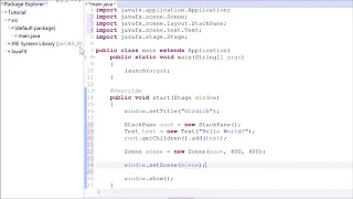 Java Tutorial 52 JavaFX GUI Creating a Window with Text