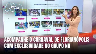 Grupo ND transmite exclusivamente os desfiles de Carnaval de Florianópolis