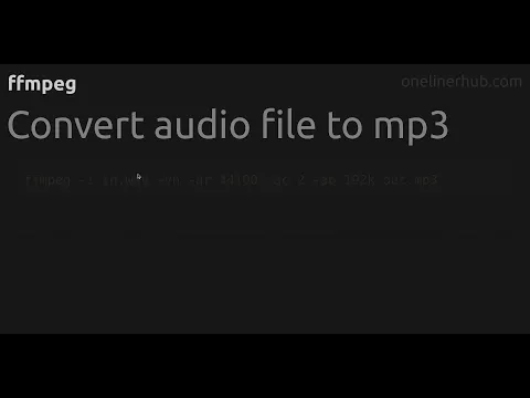 Download MP3 Convert audio file to mp3 #ffmpeg