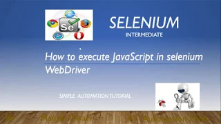 Selenium Intermediate How to execute JavaScript in selenium WebDriver