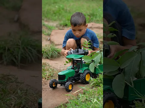 Remote Control John Deere Chhotu Ko Bana Ke Diya || Rc Tractor #shorts #diy #experiment