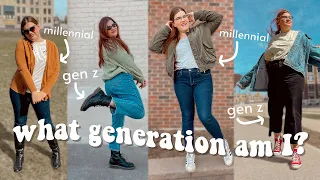 Trying on Gen Z vs Millennial's Fashion | What generation am I