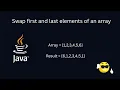 How to Swap First and Last Elements of an Array in Java