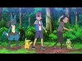 Ash and Goh battle and catch Bruxish Pokemon Journeys English Dub