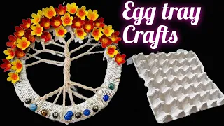 egg tray craft ideas easy egg tray wall hanging tree best out of waste