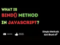 52 What is bind method in javascript How to use it