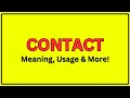 Download Lagu Meaning of Contact | Pronunciation of Contact | Contact In a Sentence