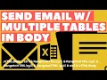 Excel VBA Macro Send Email With Multiple Tables in Body Step-by-Step Tutorial