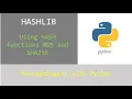 Using HASH functions MD5 and SHA256