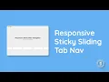 Responsive Sticky Sliding Tab Nav with HTML CSS JS jQuery - Live Coding EL Creative Media