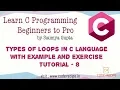 Type of Loops in C language with Programming Exercise Code Recipe