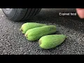 Crushing Crunchy Soft Things by Car Experiment CAR VS loofah