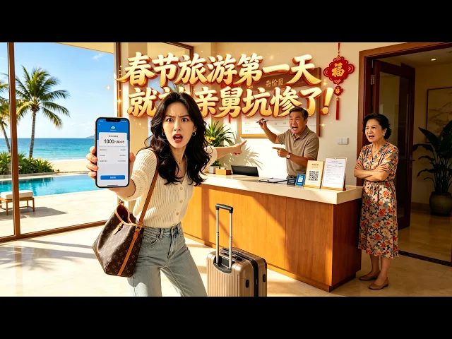 春节去舅舅民宿住5天,我主动花5000支持生意,却被临时加价赶人!当我亮出真实身份,全家后悔了