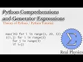Python Comprehensions and Generator Expressions Theory of Python Python Tutorial