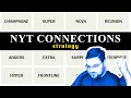 Strategy for solving NYT connections