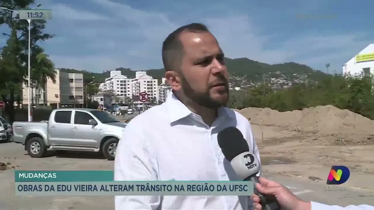 Obras da Edu Vieira alteram trânsito na região da UFSC