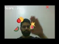 Fruit Ninja using Hands Pytorch Deeplabv3 Pygame