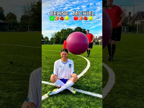 Celine vs Michiel: Who has the worst aim? 😂⚽ #ronaldo #football #footballshorts #shorts