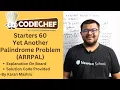 Codechef Starters 60 Yet Another Palindrome Problem ARRPAL Solution Explanation Code Hindi
