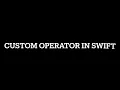 How to create custom operators in swift Struct Vector Infix Prefix Postfix Operator Swift