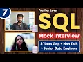 SQL Mock Interview Gap Non-Tech to Data Engineer Vamsi Bhavani