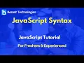 JavaScript Syntax JavaScript Tutorial For Beginners