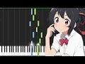 Download Lagu Date 2 \u0026 Mitsuha's Theme - Kimi no Na wa (君の名は) [Piano Tutorial] (Synthesia) // Torby Brand