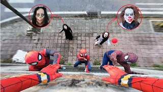 5 spider man bros meet serbian dancing lady u0026 pennywise in halloween season action pov 