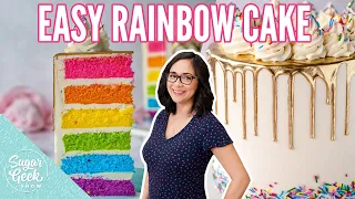 How to Make Best Rainbow Cake | Swiss Meringue Buttercream. 