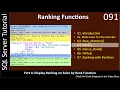 Ranking Function Part 4 - Get Ranking via Rank SSMS TSQL Tutorial